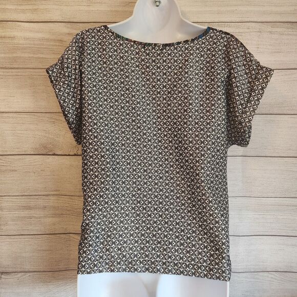 Wetseal S Mandala festival hobo capped short sleeve top blouse - Picture 6 of 9
